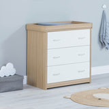 Babymore Luno Veni Chest Changer - White Oak
