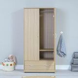 Babymore Luno Veni Wardrobe - Oak