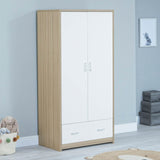 Babymore Luno Veni Wardrobe - White Oak