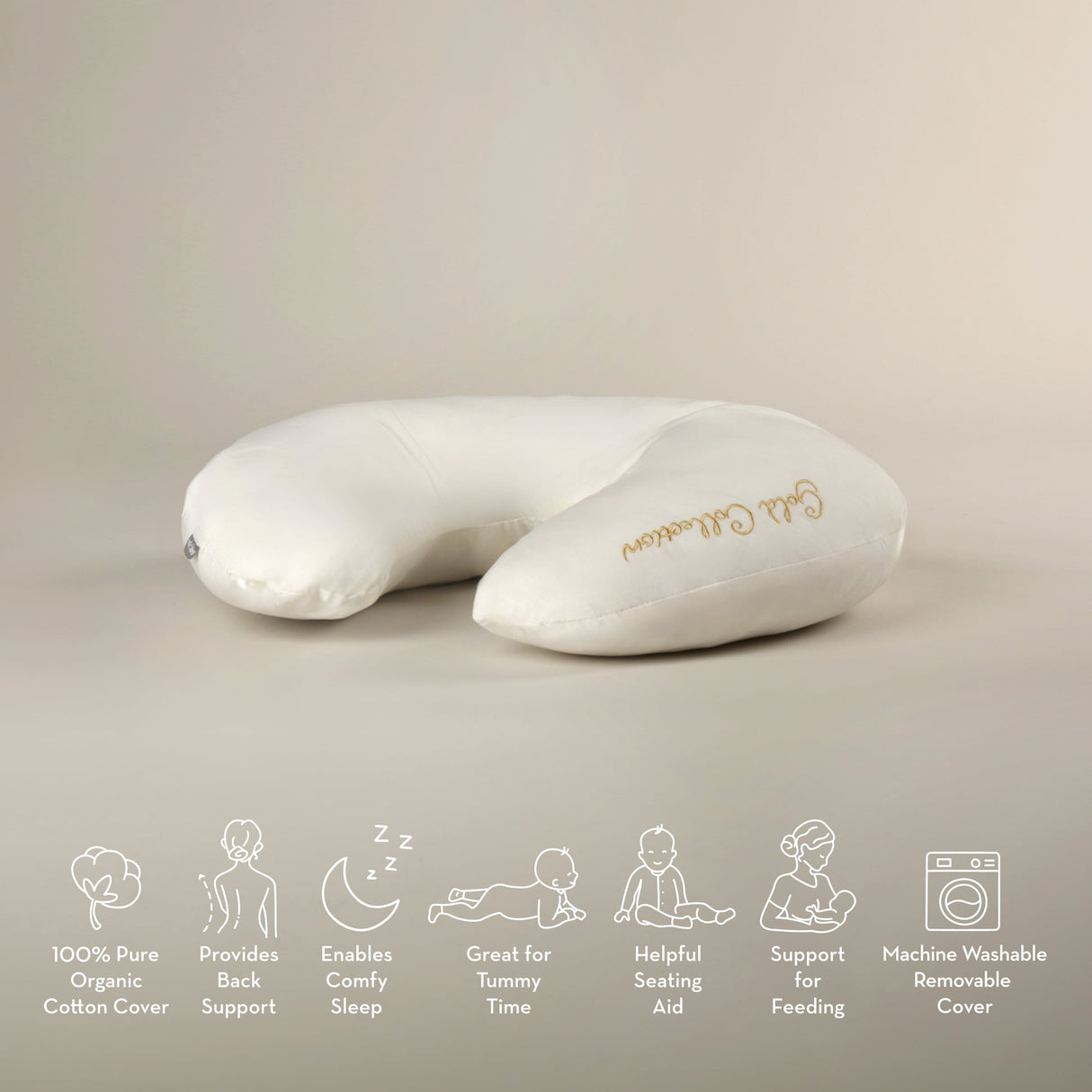 Mother&Baby Organic Cotton Feeding and Infant Support Pillow