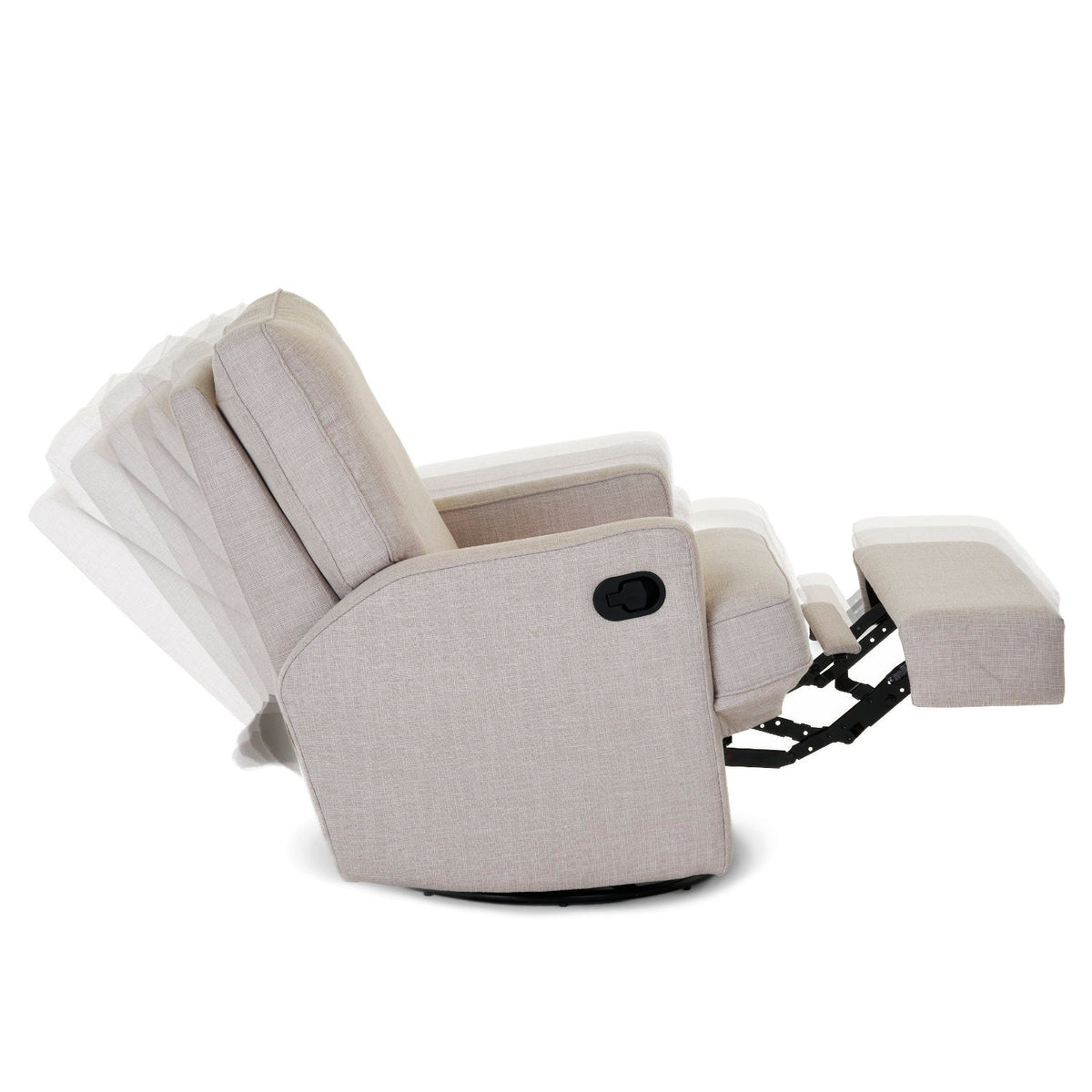 Obaby Madison Swivel Glider Recliner Chair - Oatmeal