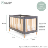 Obaby Maya Cot Bed - Slate