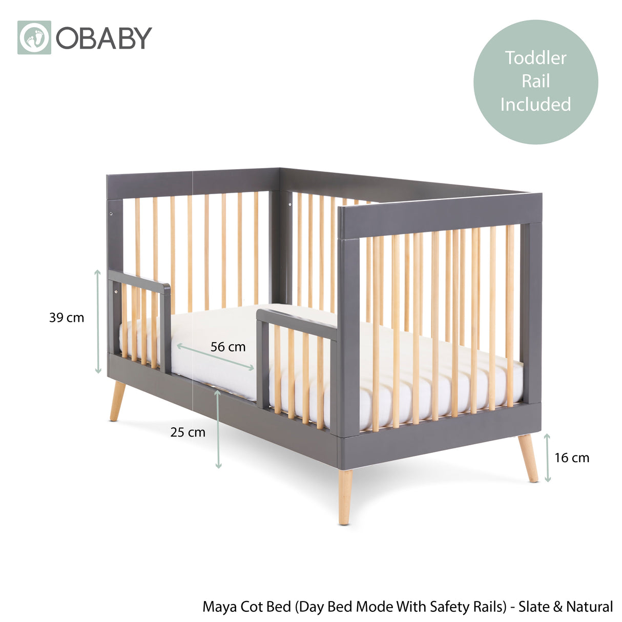 Obaby Maya 3 Piece Room Set - Slate