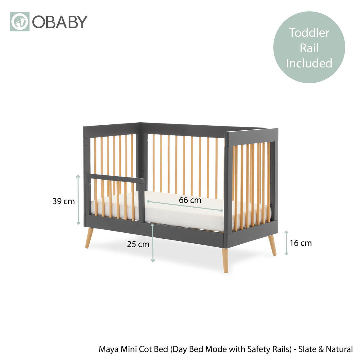 Obaby Maya Mini 2 Piece Room Set - Slate
