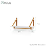 Obaby Maya Shelf - White with Natural