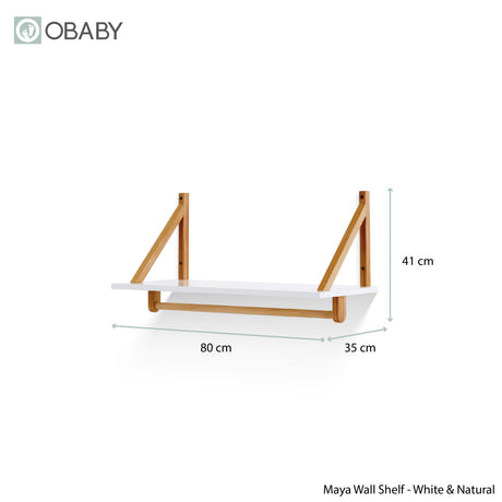 Obaby Maya Shelf - White with Natural