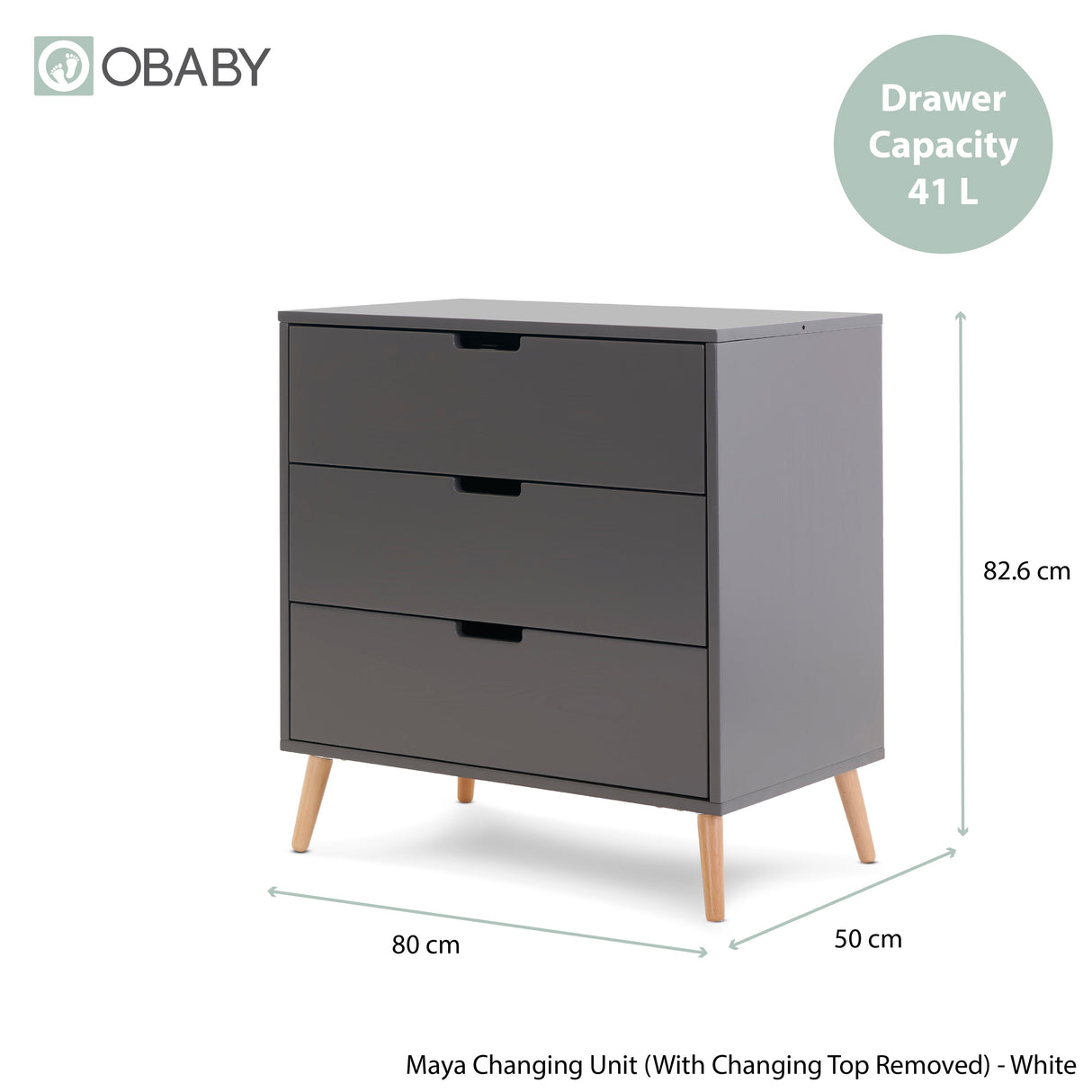 Obaby Maya Changing Unit - Slate