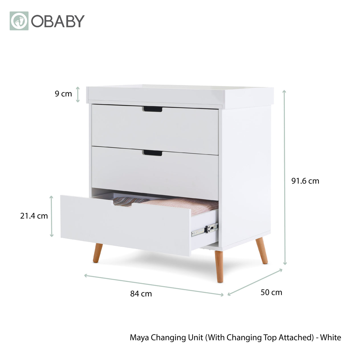 Obaby Maya 2 Piece Room Set - White With Natural