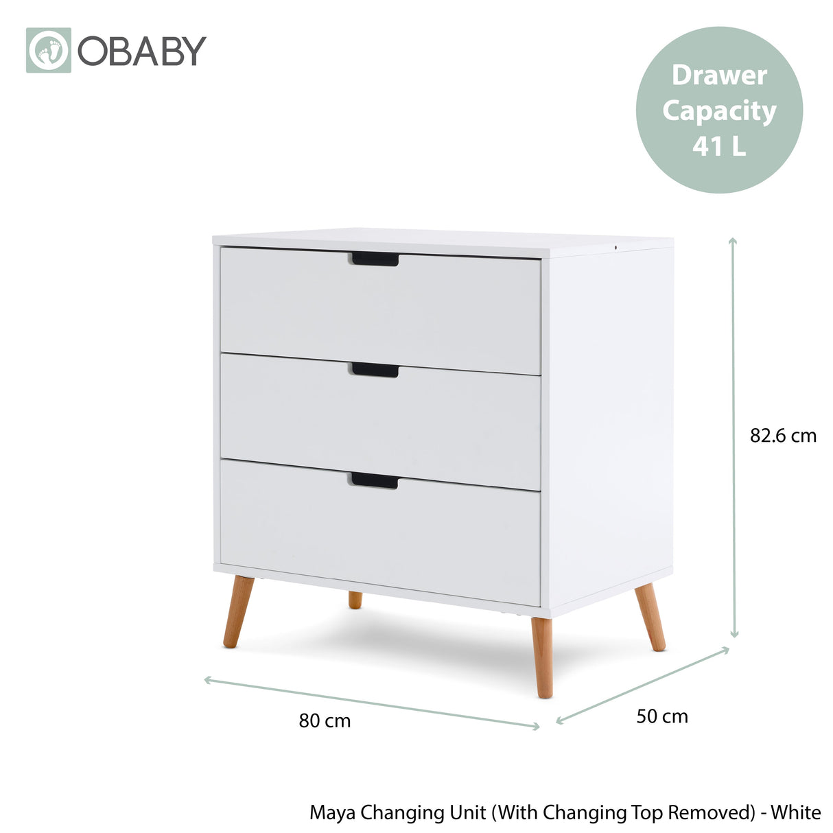 Obaby Maya 2 Piece Room Set - White With Natural