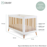 Obaby Maya 2 Piece Room Set - White With Natural