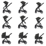 Babymore Memore V2 Pram & Pushchair - Black