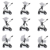 Babymore Memore V2 Pram & Pushchair - Silver