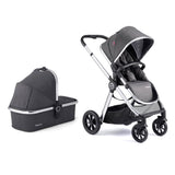 Babymore Memore V2 Travel System + Pecan Car Seat & Base - Chrome
