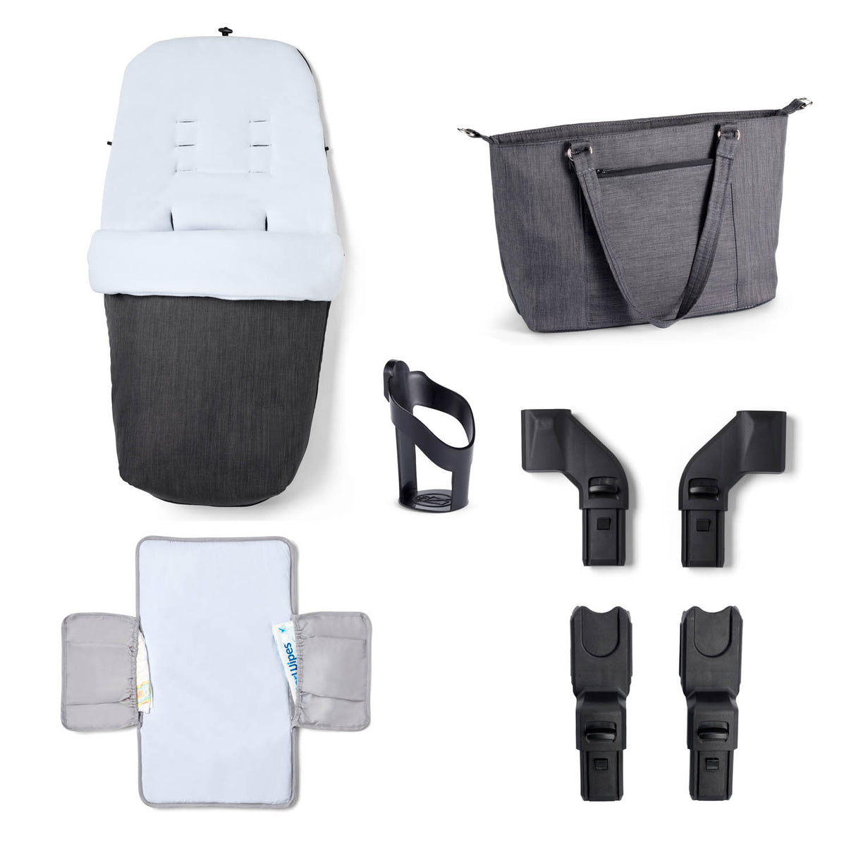 Babymore Memore V2 Travel System + Pecan Car Seat & Base - Chrome