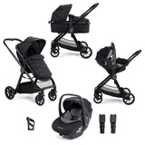 Babymore Mimi Travel System + Pecan Car Seat - Black