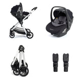 Babymore Mimi Travel System + Pecan Car Seat - Silver