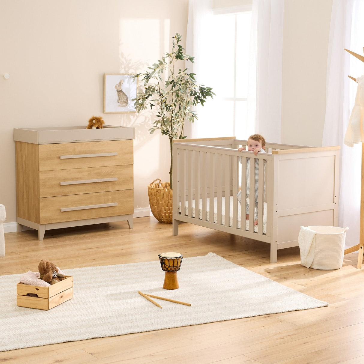 Tutti Bambini Misha & Hallee 2 Piece Room Set - Mushroom / Golden Oak
