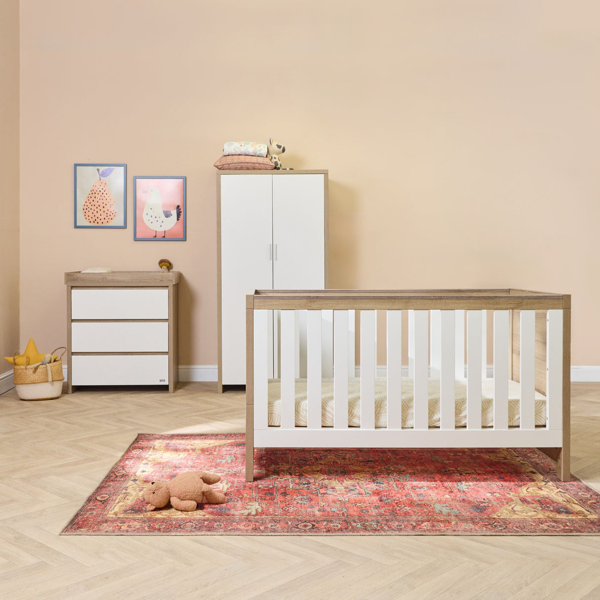 Tutti Bambini Modena 3 Piece Room Set - White & Oak