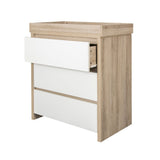 Tutti Bambini Modena Nursery Bundle With CoZee Bedside Crib (6 Piece) - White/Oak