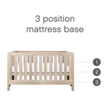 Tutti Bambini Modena 3 in 1 Cot Bed - Oak