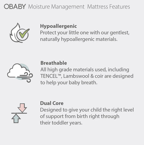 Obaby Moisture Management Mattress -120x60cm