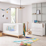 Babymore Mona Mini 2 Piece Nursery Room Set - White