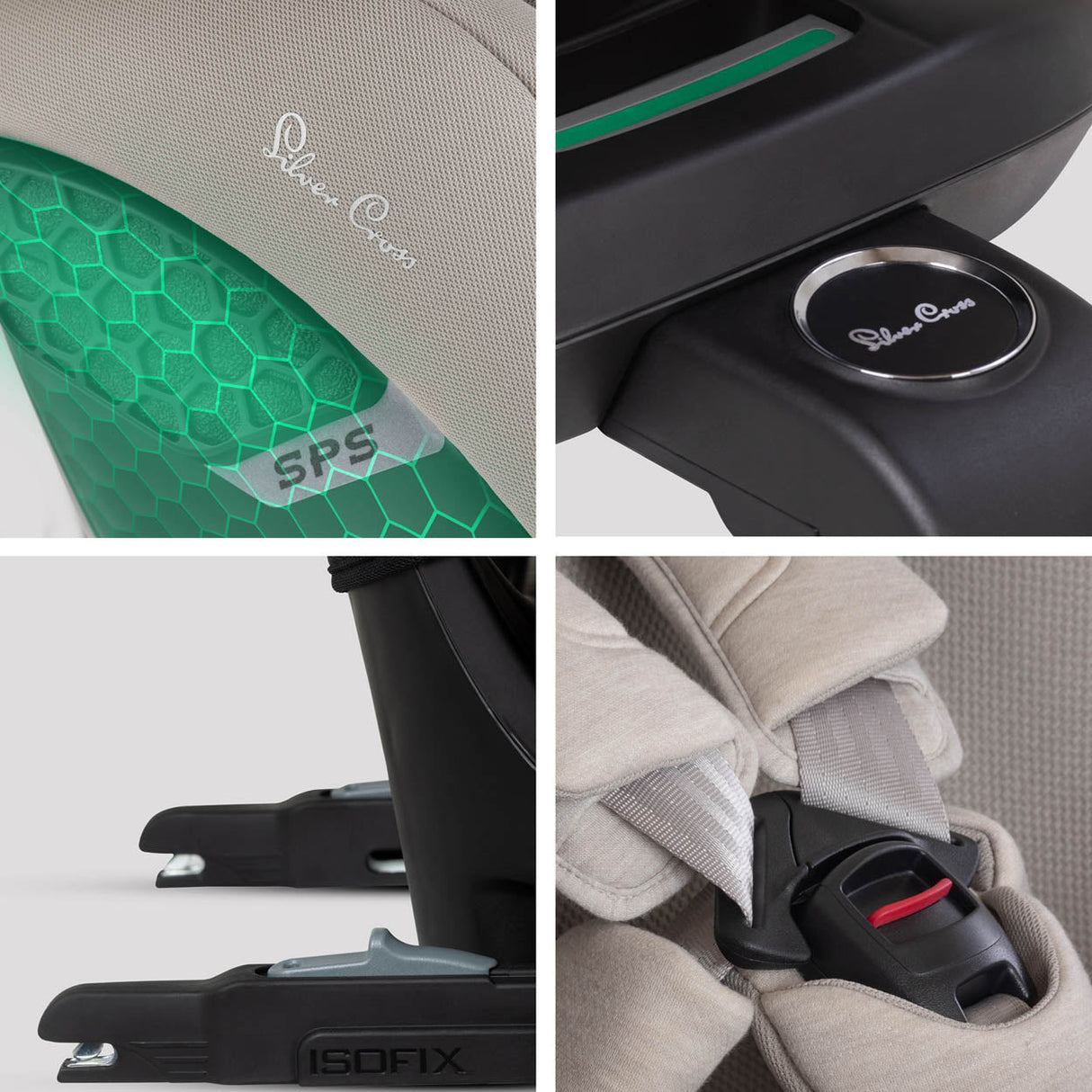 Silver Cross Motion 3 All Size 360 Car Seat - Natural Taupe