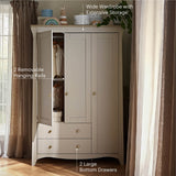CuddleCo Clara 3 Door Triple Wardrobe - Cashmere & Ash
