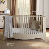 CuddleCo Clara Luxe 2 Piece Nursery Furniture Set (Cot Bed & Dresser) - Cashmere & Ash