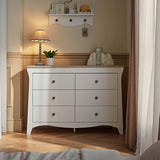 CuddleCo Clara Wide 6 Drawer Dresser & Changer - White & Ash