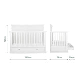 CuddleCo Grand Beaumont Cot Bed - White