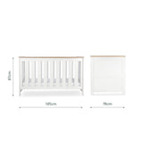 CuddleCo Burford Cot Bed - White & Oak