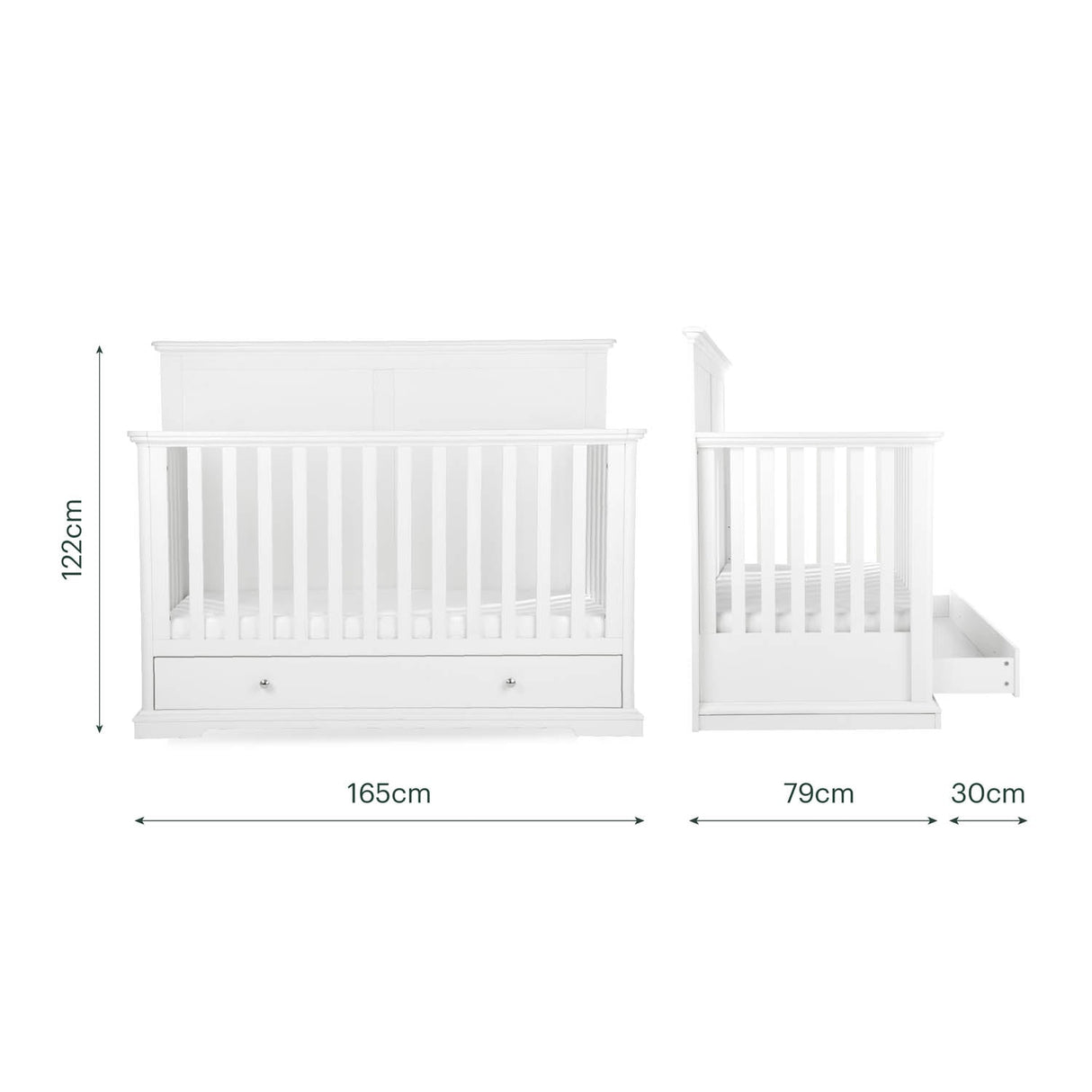 CuddleCo Beaumont Grand 2 Piece Nursery Furniture Set - White