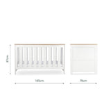 CuddleCo Burford 3 Piece Nursery Furniture Set - White & Oak