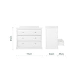 CuddleCo Beaumont 3 Piece Nursery Furniture Set - White