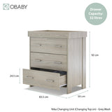 Obaby Nika 2 Piece Room Set - Grey Wash