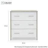 Obaby Nika 2 Piece Room Set - Grey Wash & White