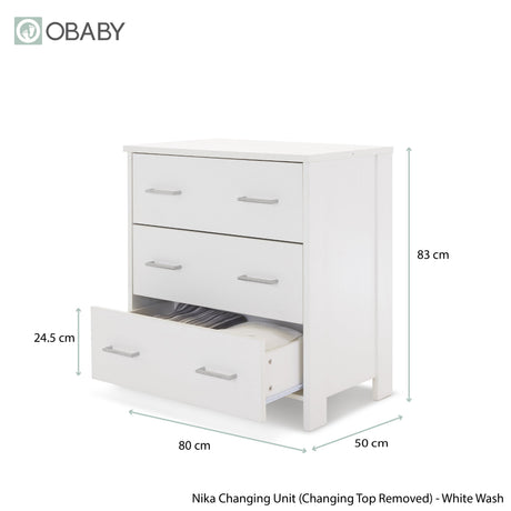Obaby Nika 2 Piece Room Set - White Wash