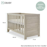Obaby Nika 2 Piece Room Set - Grey Wash