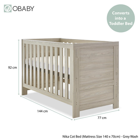 Obaby Nika 2 Piece Room Set - Grey Wash