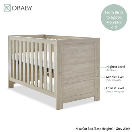 Obaby Nika 2 Piece Room Set - Grey Wash