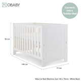 Obaby Nika 2 Piece Room Set - White Wash