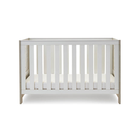 Obaby Nika Mini Cot Bed - Grey Wash & White