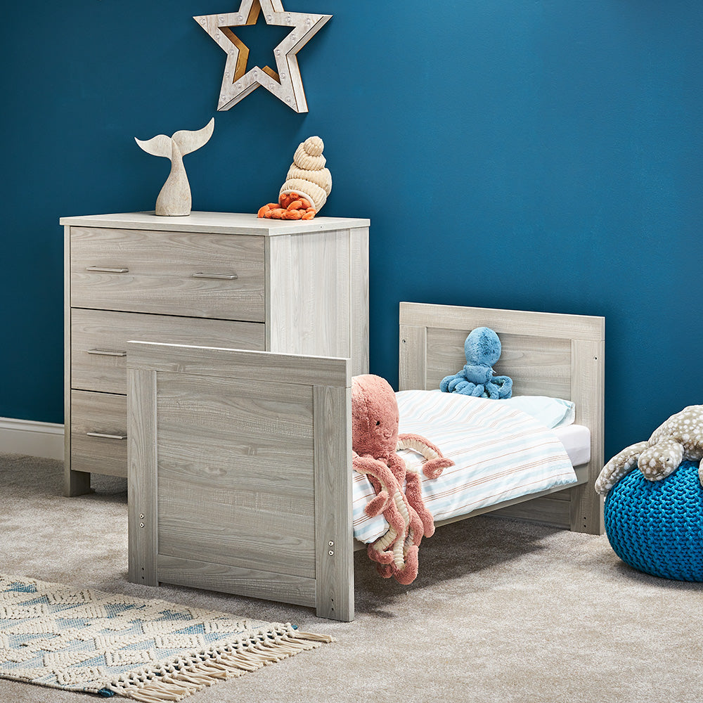 Obaby Nika Mini Cot Bed - Grey Wash