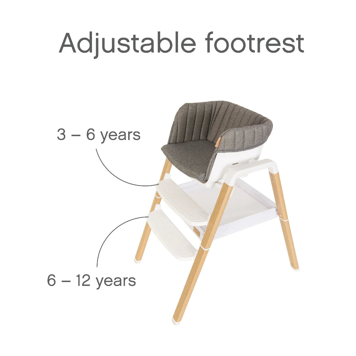 Tutti Bambini Nova Evolutionary Highchair - Ecru/Scandinavian Walnut