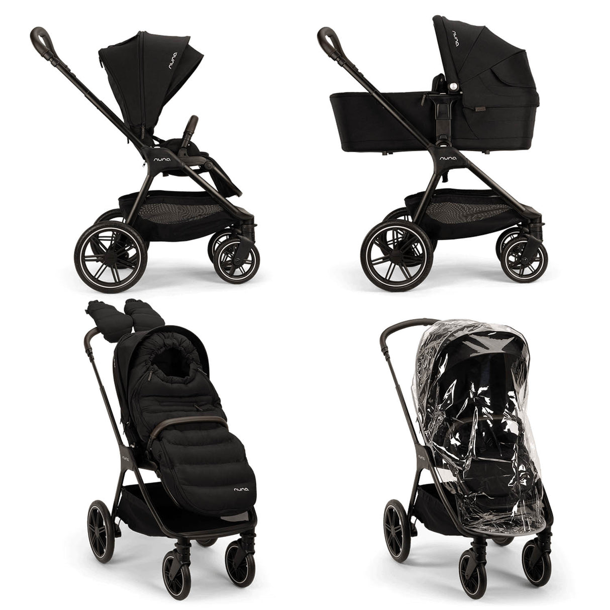 Nuna TRIV LX All Season with ARRA Flex & Base Curv Travel System Bundle - Caviar