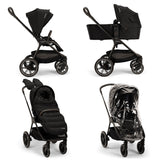 Nuna TRIV LX All Season with ARRA Flex & Base Curv Travel System Bundle - Caviar
