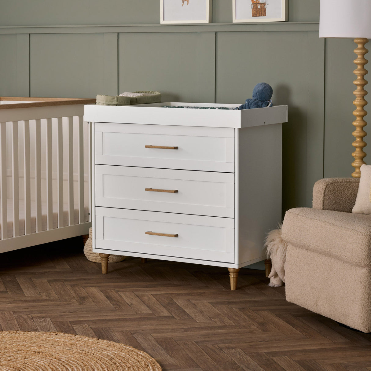 Obaby Orla 3 Piece Room Set - White with Oak