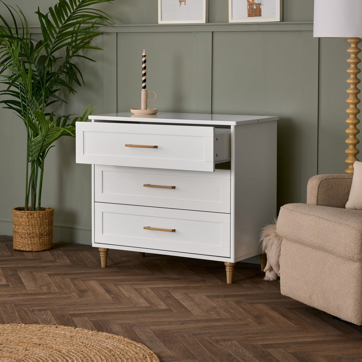 Obaby Orla 3 Piece Room Set - White with Oak