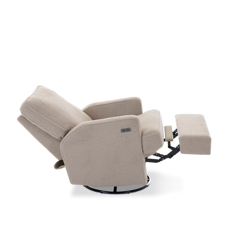 Obaby Madison Electric Swivel Glider Recliner Chair - Teddy Fabric Truffle